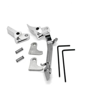 Alternative view of ⚡ New: AR-15 Lab Value Glock FRT V2 6061 Aluminum Trigger Bar Kit 2x Shoe (Silver Curve and Flat) Gen 1 2 3 4, 9mm, .40, .357